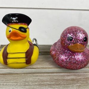Rubber, ducks, yellow, pirate, duck, pink glitter duck perfect for jeep decor